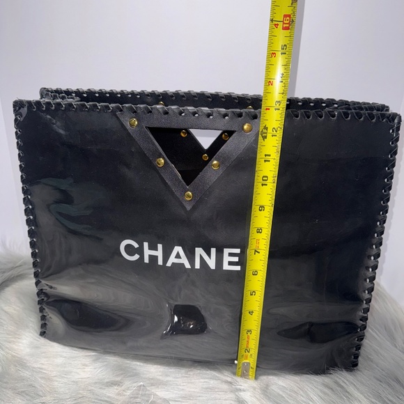 Authentic Chanel Shopping tote covered in PVC with handle and straps - Picture 6 of 7